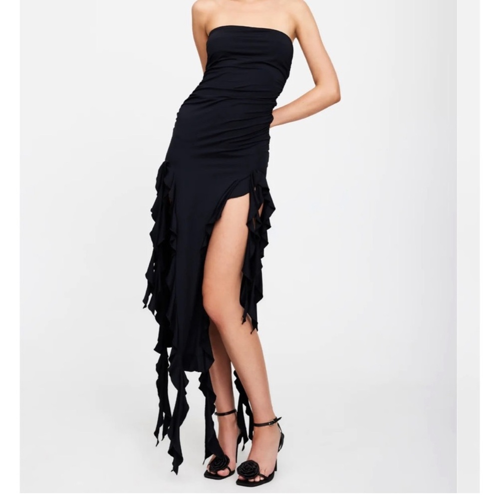 LionessElegant Black Strapless Dress size medium excellent - Picture 5 of 11